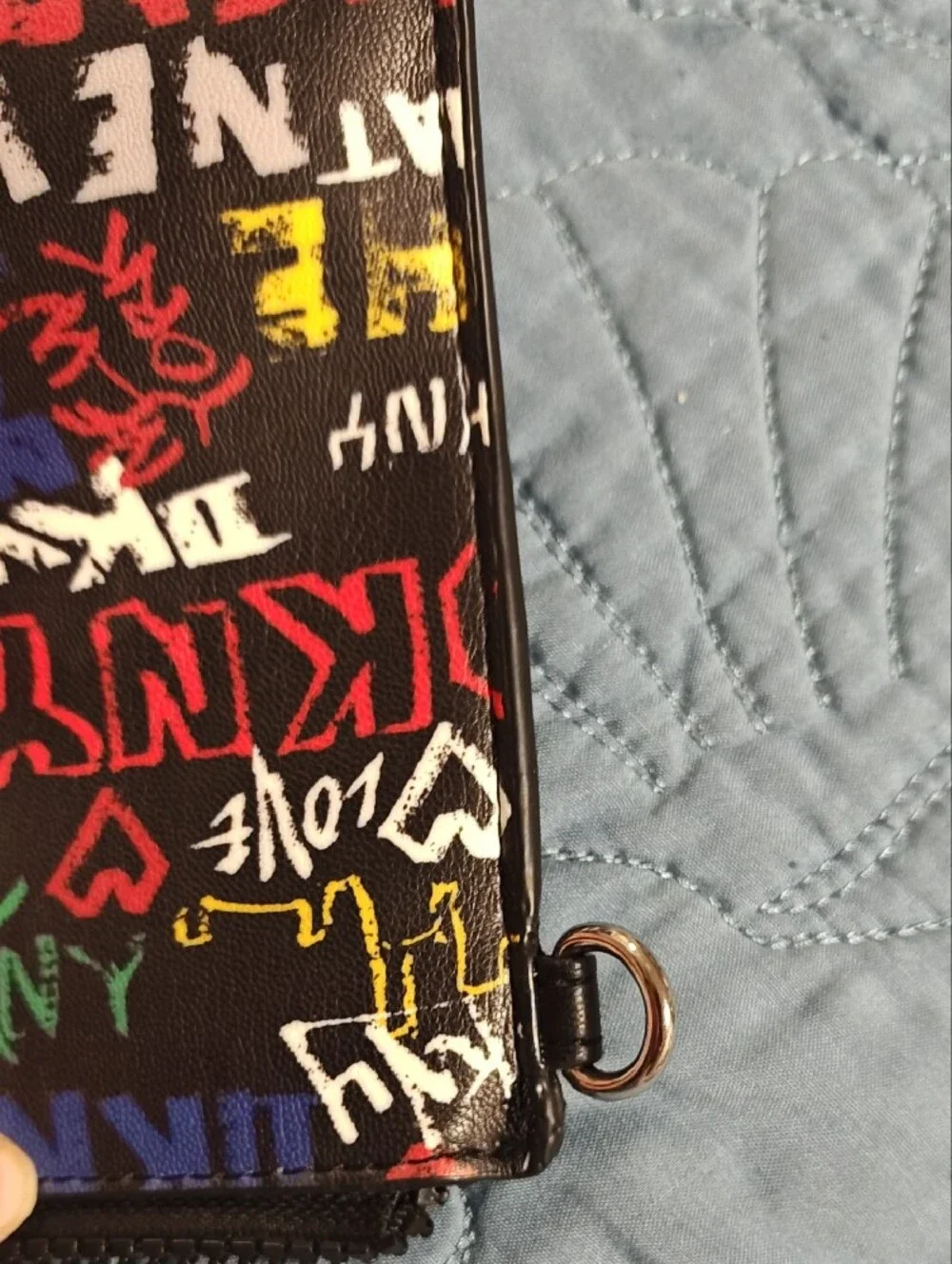 Black Graffiti Zip-Around Cosmetic Case - DKNY Style